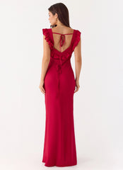 Malina Maxi Dress - Deep Red