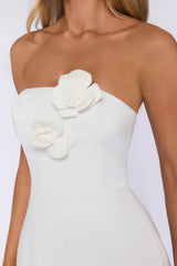 Viva La Vibes Strapless Mini Dress White