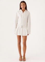 Calipso Shirt Dress - White