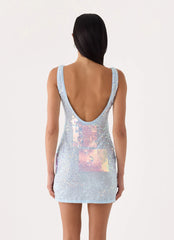 Maral Sequin Mini Dress - Blue
