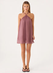 Donar Mini Dress - Mocha Mousse