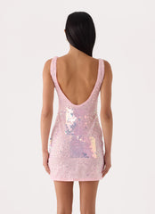 Maral Sequin Mini Dress - Pink