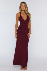 Beauty Of Night Maxi Dress Burgundy
