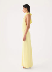 Oria Halter Maxi Dress - Yellow