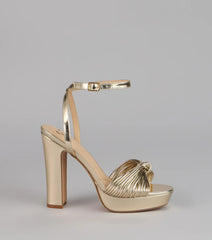 Extra Shine Platform Block Heels