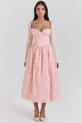 Ballerina Pink Lace Corset, Skirt And Bolero