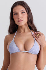 Lavender Paisley Bikini Top
