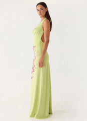 Quaresma Embellished Maxi Dress - Lime