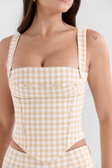 Gingerbread Gingham Corset
