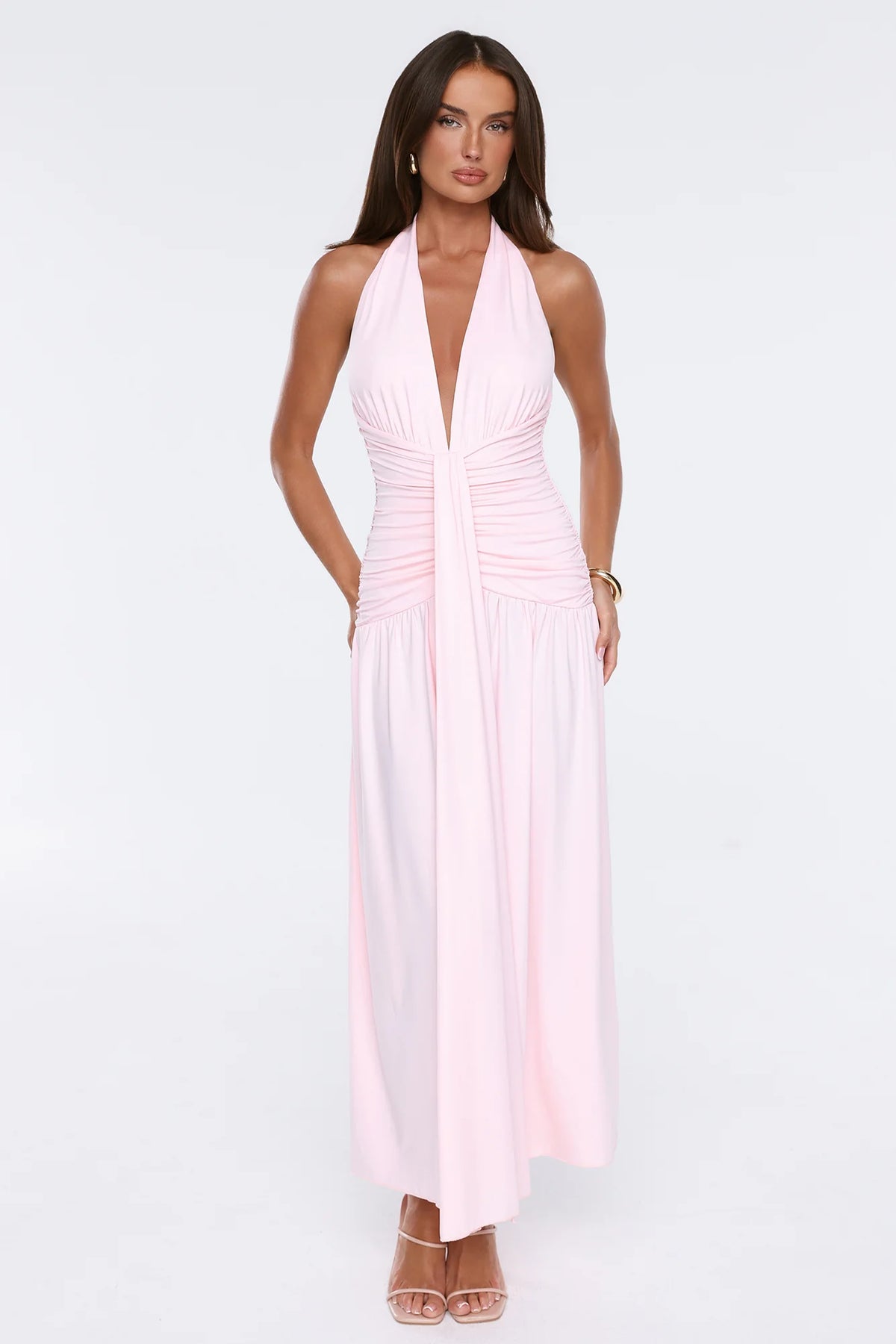 Endless Days Halter Maxi Dress Pink