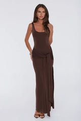 Maximum Style Maxi Dress Brown