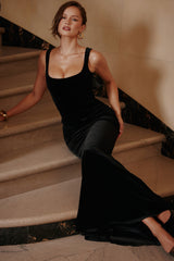 Black Velvet Hourglass Maxi Dress - Limited Edition