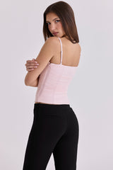 Pink Mesh Corset Top