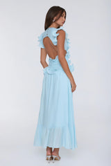 Evening Luxe Maxi Dress Light Blue