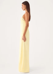Samaria Halter Maxi Dress - Yellow