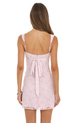 Lace Mini Dress in Blush Pink
