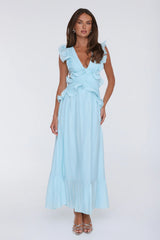 Evening Luxe Maxi Dress Light Blue