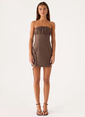 Akirra Mini Dress - Ash Brown