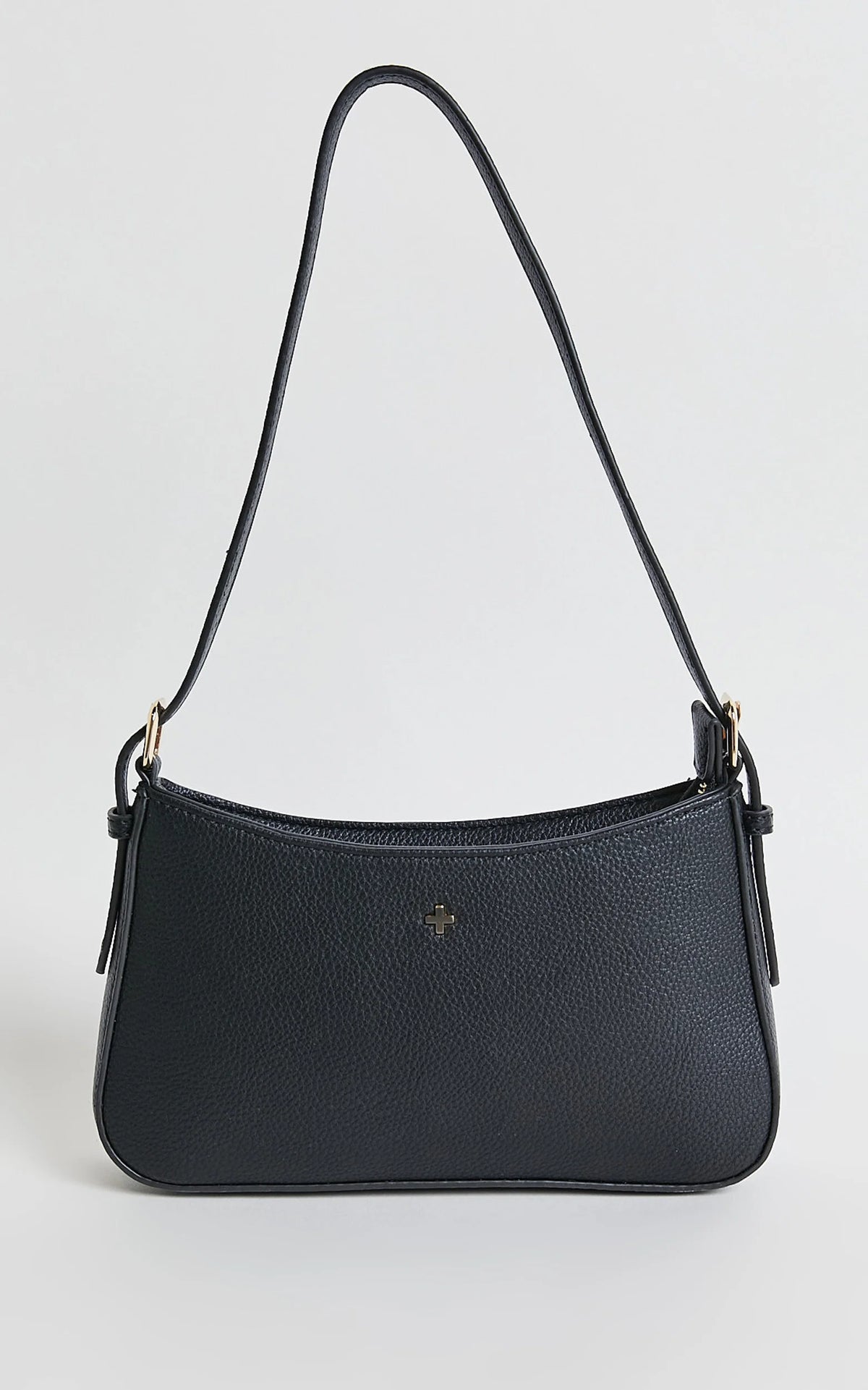 Peta and Jain - Lilu Shoulder Bag - In Black Pebble/Gold