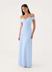 Diranda Off Shoulder Maxi Dress - Blue