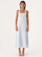 Sarrah Halter Midi Dress - Blue