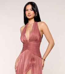 Malinda Satin A-Line Formal Dress