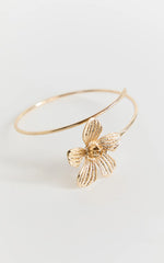 Hadid Cuff - Flower Arm Cuff in Gold