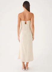 Sun Searching Midi Dress - Oatmeal