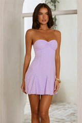 Daydream Diaries Strapless Mini Dress Lilac