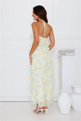 Unique Beauty Halter Maxi Dress Yellow
