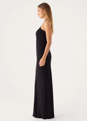 Anouk Halter Maxi Dress - Black