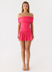 Aurenis Mini Dress - Fuchsia