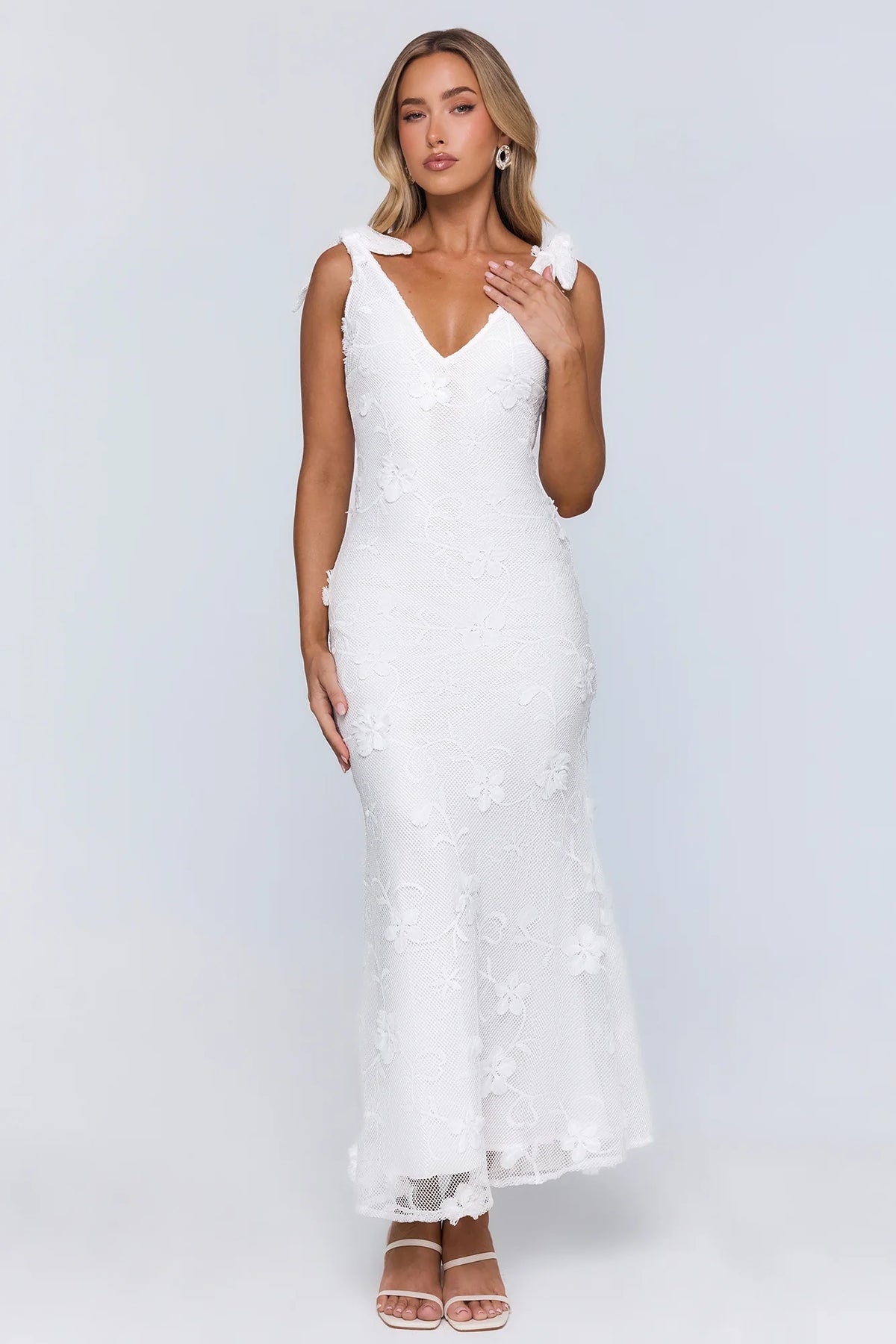 Poolside Summer Maxi Dress White
