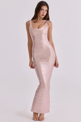 Rosé Bandage Maxi Dress - Limited Edition