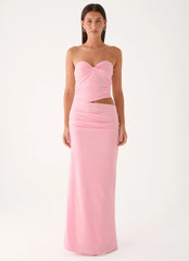 Carella Strapless Maxi Dress - Pink