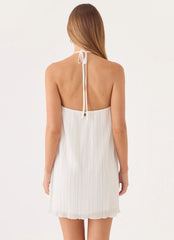 Danni Halter Mini Dress - White