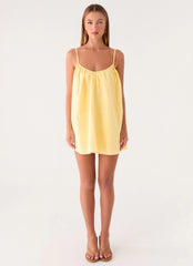Lorima Mini Dress - Lemon