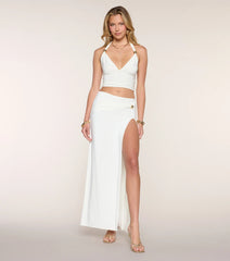 Villa Nights Halter Crop Top