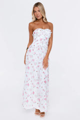 Future You Strapless Maxi Dress White