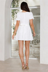 Vanilla Cream Mini Dress White