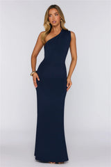 Dreamstate Dressing One Shoulder Maxi Dress Navy