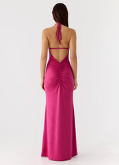 Have Your Attention Maxi Dress - Fuchsia