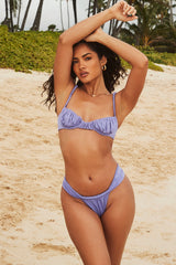 Violet Ruched Bikini Top
