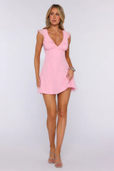Flirting With You Mini Dress Light Pink
