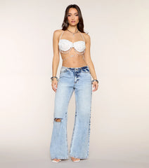 After Hours Aura Beaded Lace Bra Top