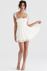 Ivory A-line Mini Dress