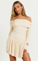 Lioness - Field Of Dreams LS Mini Dress - In Oatmeal