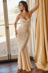 Vanilla Chiffon & Lace Gown