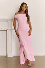 Darling At Dusk Long Sleeve Maxi Dress Pink