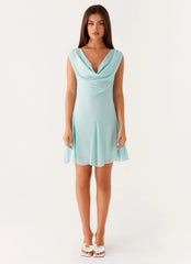 Shayla Mini Dress - Turquoise